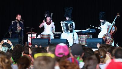 Ukranian folk band DakhaBrakha. Photo by FilmMagic / FilmMagic for Bonnaroo Arts And Music Festival