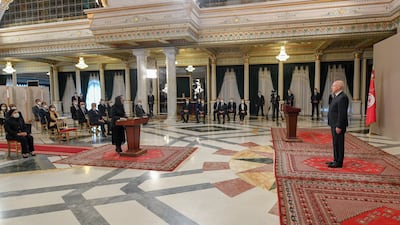 The ceremony. Photo: Tunisian Presidency via Reuters