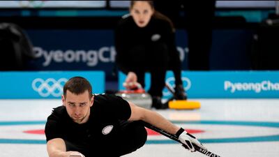Russian curler Alexander Krushelnitsky failed a drugs test during the Winter Olympics having made the 'Olympic Athletes for Russia' team. Aaron Favila / AP Photo