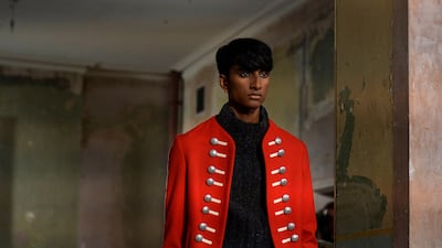 A model presents a creation at the Burberry Spring/Summer 2018 show at London Fashion Week. Mary Turner / Reuters