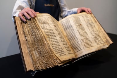 The Codex Sassoon sold for $38.1 million at auction. AP