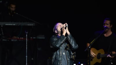 OneRepublic perform during the Apple media event. AFP