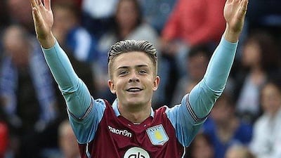 Aston Villa's Jack Grealish shown during a Premier League match against Leicester last month. Lindsey Parnaby / AFP / September 13, 2015