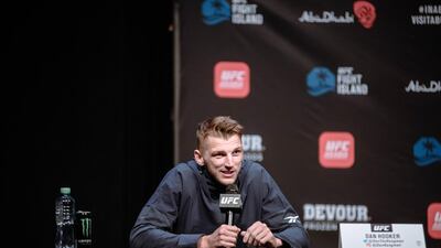 Dan Hooker at the UFC 257 press conference on UFC Fight Island. Courtesy DCT
