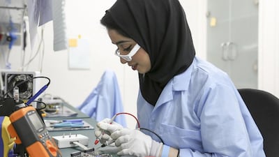 The UAE’s first nanosatellite was developed by the American University of Sharjah in partnership with The Mohammed bin Rashid Space Centre. Courtesy The Mohammed bin Rashid Space Centre