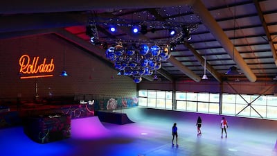 Once Covid restrictions ease, the venue will have a number of DJs play at its roller disco nights. Pawan Singh / The National