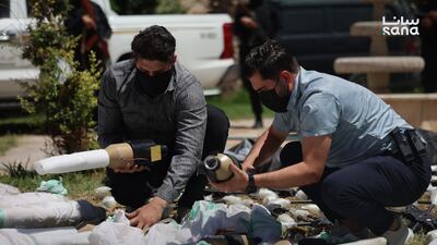 Syrian authorities said they had intercepted a large shipment of weapons destined for Hezbollah. Photo: Syrian Interior Ministry