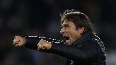 Tottenham manager Antonio Conte celebrates after the match. Action Images