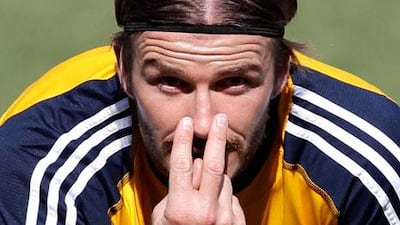 David Beckham previously played for Manchester United and Real Madrid.