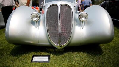 A 1934 Packard Chassis Coachbuilt Body is displayed during The Quail. Some of the classic cars sold at the Bonhams aution at the show made many millions of dirhams. Michael Fiala / Reuters
