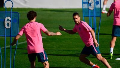 Atletico Madrid midfielder Koke takes part in training. Pierre-Philippe Marcou / AFP