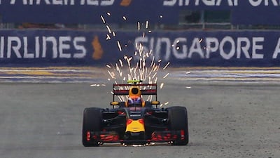Red Bull's Max Verstappen in action during third practice on Saturday. Jeremy Lee / Reuters / September 17, 2016