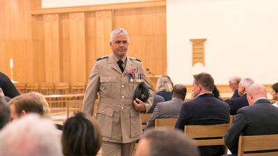 The St Andrew's Church Remembrance Day service. Reem Mohammed / The National