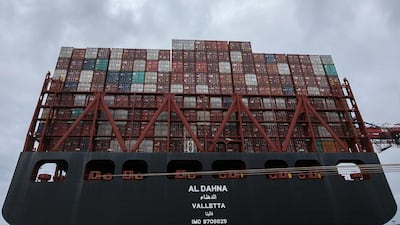 Shipping containers at the Port of Hamburg in Hamburg, Germany. Exports from the country unexpectedly declined. Krisztian Bocsi/Bloomberg