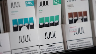 Juul brand vape cartridges for sale at a shop in Atlanta, Georgia, Reuters