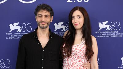 Furies director Rami Kodeih with his wife and co-writer Nora at Venice International Film Festival. Getty Images
