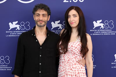 Furies director Rami Kodeih with his wife and co-writer Nora at Venice International Film Festival. Getty Images
