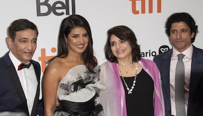 Niren and Aditi Chaudhary with Chopra and Akhtar