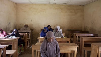 Women attend an Islamic school in Kaduna.