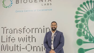 Ashish Koshy, chief executive of G42 Healthcare, which owns the region’s largest omics centre in Abu Dhabi. Vidhyaa Chandramohan / The National