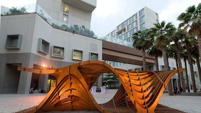 Maram Kassab and Mariam Ayoub’s ‘Qasa’ed’ on display. Courtesy NYUAD