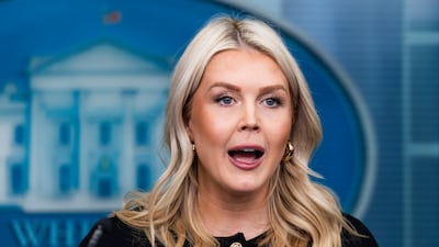 White House Press Secretary Karoline Leavitt speaks to reporters on Wednesday. EPA