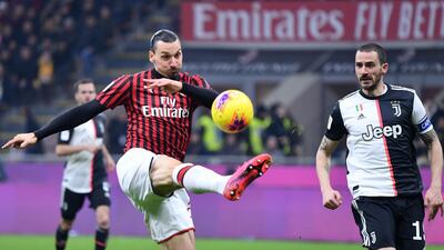 AC Milan's Zlatan Ibrahimovic. AFP
