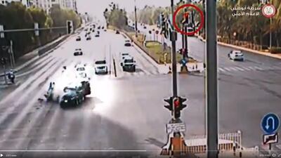 Abu Dhabi Police shared footage of a road accident caused by a reckless driver jumping a red light. Abu Dhabi Police