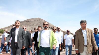 Sheikh Mohammed toured Teotihuacan with his delegation and was briefed on the historical importance of the city. Wam