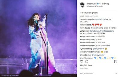 Instagram image of Lordes wearing Madiyah Al Sharqi