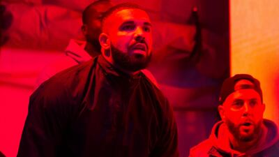 Drake watched the Toronto Raptors make NBA history in the fan park in Toronto. AP Photo