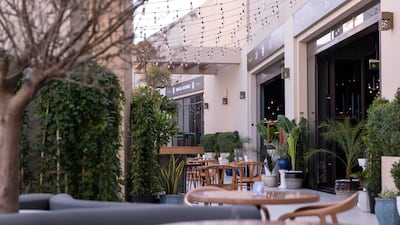 Outdoor seating in the cooler weather is a great dining option.
