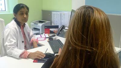 Dr Sandhya Areekara Kunhiraman is among the specialists in the Department of Obstetrics and Gynaecology at Medeor 24x7 Hospital Abu Dhabi offering free women's health checks during September. Courtesy Medeor 24x7 Hospital