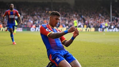 Patrick Van Aanholt of Crystal Palace celebrates after scoring his team's second goal. Getty Images
