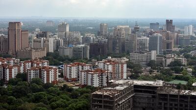 The New Delhi skyline. Tabreed is looking at acquisitions and greenfield projects that will allow it to expand in Asia’s third-largest economy. Getty