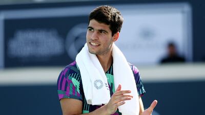 Carlos Alcaraz applauds after the match against Casper Ruud. Reuters