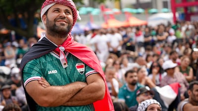 Iraq fans gather at Fanfest in Toronto during the match against Senegal on June 26, 2026. Joshua Longmore / The National