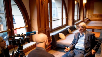 Ghassan Salame, Special Representative of the Secretary General and Head of the United Nations Support Mission in Libya speaks during an interview with AFP in Berlin on the eve of a peace summit on Libya. AFP