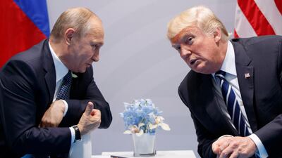The July 16 meeting in Helsinki between Mr Trump and Russian president Vladimir Putin is aimed at warming ties with Moscow, at a time when Russia’s relations with the West languish at levels not seen since the Cold War. AP Photo/Evan Vucci