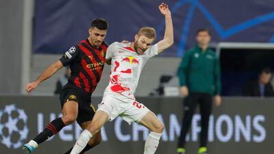 Konrad Laimer 6: Chasing City shadows as the English champions passed rings around their German opponents in first-half. Better after break when Leipzig came out with far more positive attitude. AFP