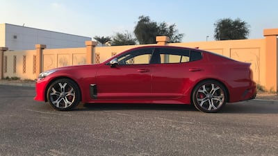 The Stinger is available with either a 2.0-litre or 3.3-litre engine. Adam Workman / The National