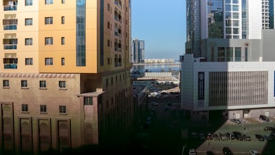 A view of Khalid Lagoon from Wael Hamadeh’s flat in Sharjah