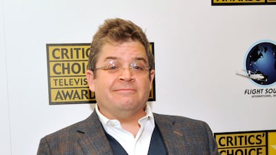 Patton Oswalt poses with his award for best guest performer in a comedy series for Parks and Recreation. Chris Pizzello / Invision / AP