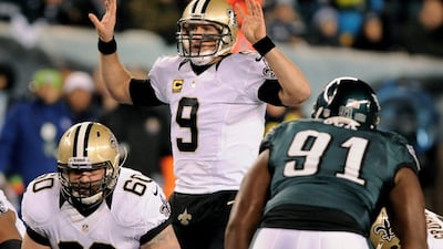 Drew Brees led New Orleans to a Super Bowl victory in 2009. Peter Foley / EPA