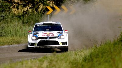 Finland's Jari-Matti Latvala competes during the third day of the World Rally Championship Rally Finland in Jyvaskyla, central Finland, on August 2, 2014. Roni Rekomaa / AFP