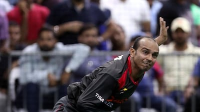 Nadir Hassain of the UAE at the Indoor World Cup in 2017. Chris Whiteoak / The National