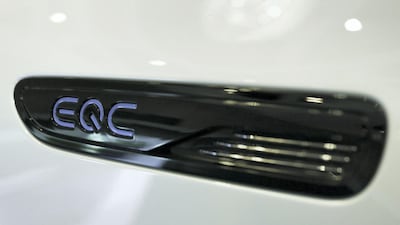 Mercedes says that the EQC offers a range of more than 450 kilometres. Victor Besa / The National