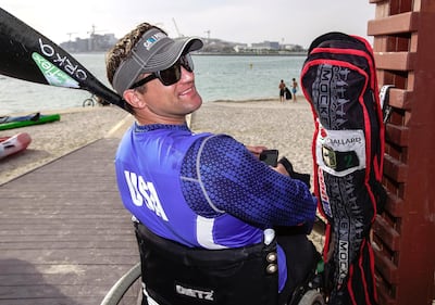 Abu Dhabi, United Arab Emirates, March 12, 2020. STORY BRIEF: Abu Dhabi man is one step closer to representing US team in Paralympics. SUBJECT NAME: Mike Ballard Victor Besa / The National Section: NA Reporter: Patrick Ryan