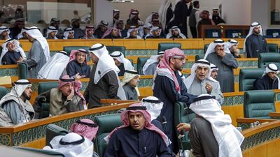 Two Cabinet ministers walked out of Kuwait's National Assembly chamber on Tuesday, causing consternation. AFP
