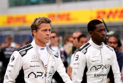 Brad Pitt and Damson Idris on the set of F1. PA Wire
